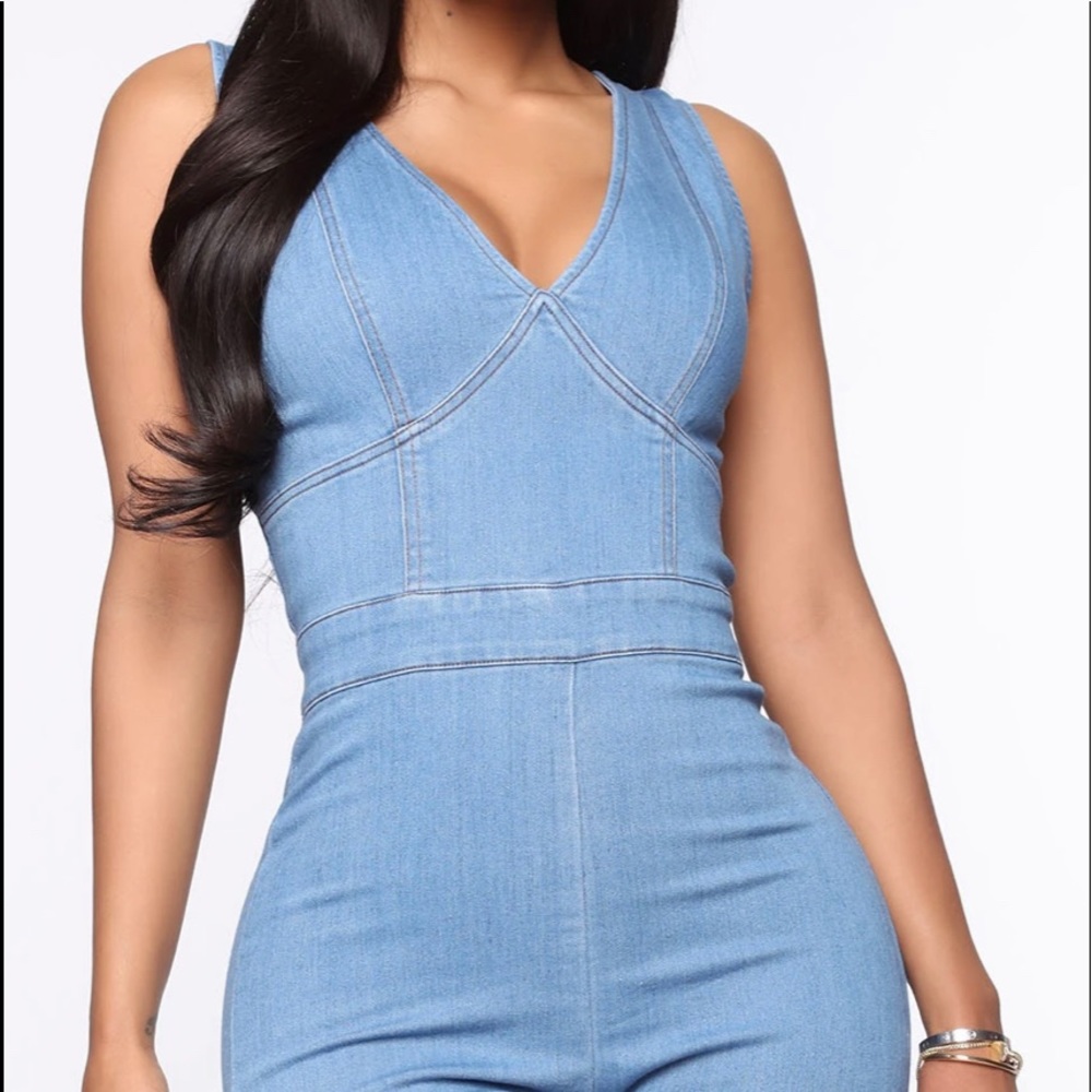 Fashion Nova denim jumpsuit